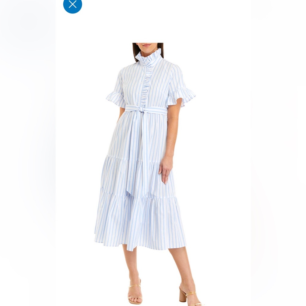Crown & Ivy Stripe Ruffle Tiered Dress
